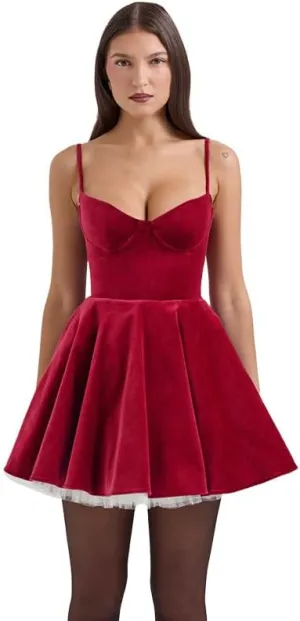 Suspender Dress Women's V-Neck Sexy Backless Lace Patchwork Dress Sleeveless A Line Pleated Casual Flowy Dress