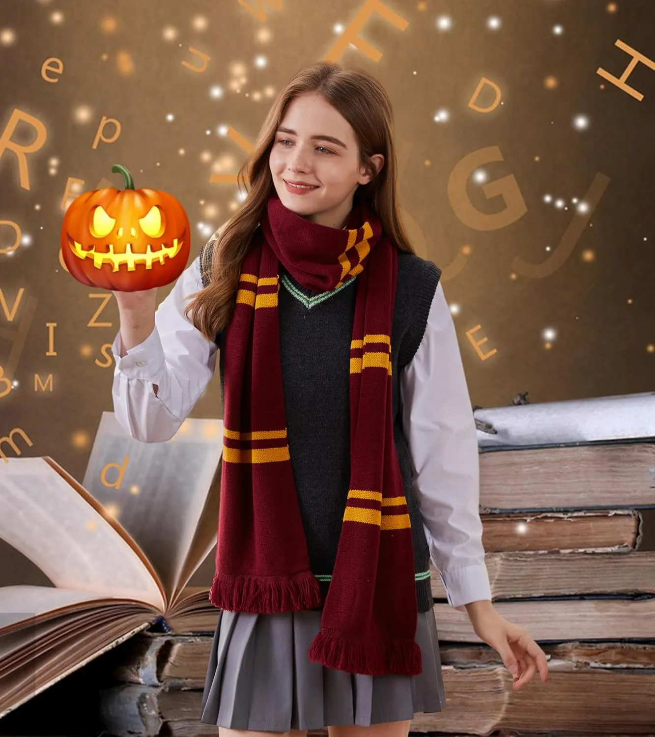 Sweater Vest Knit V-Neck Sleeveless Pullover Halloween Cosplay Costumes Cardigan Vest Waistcoat Unisex Fall Winter