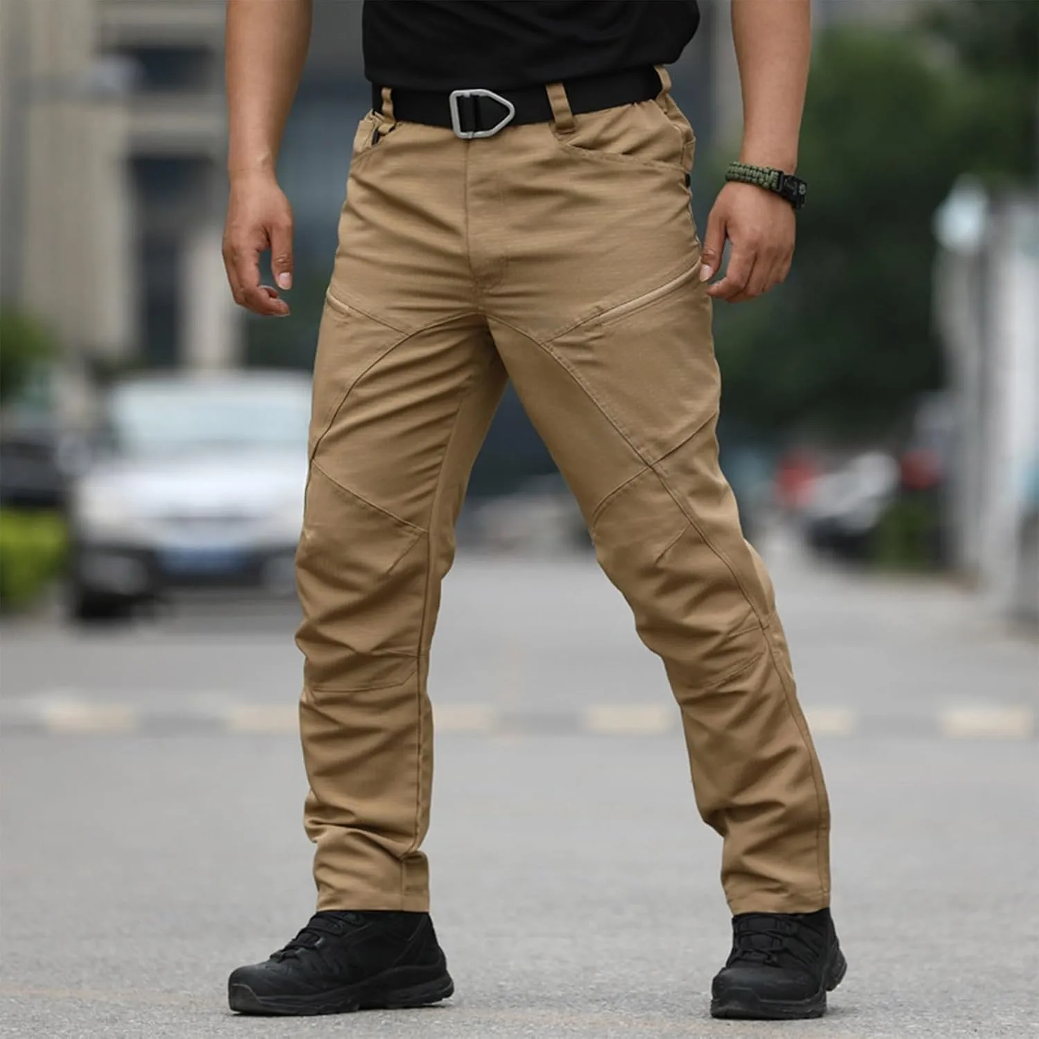 Tactical Chinos Pants Men Relaxed Fit Cargo Chino Pants Stretch Slim Fit Jogger Sweatpant Multi Pockets Hiking Pants
