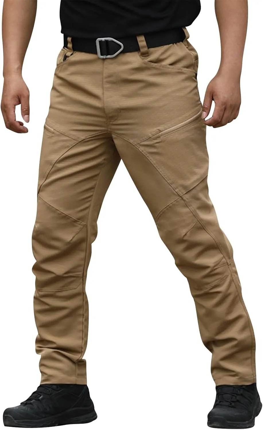 Tactical Chinos Pants Men Relaxed Fit Cargo Chino Pants Stretch Slim Fit Jogger Sweatpant Multi Pockets Hiking Pants