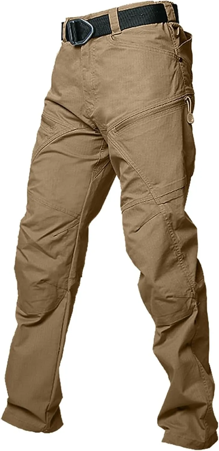 Tactical Chinos Pants Men Relaxed Fit Cargo Chino Pants Stretch Slim Fit Jogger Sweatpant Multi Pockets Hiking Pants