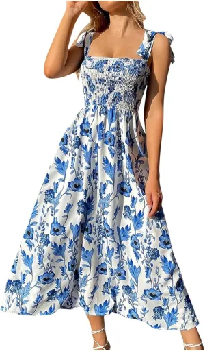TARIENDY Maxi Dresses for Women 2025 Casual Beach Outfits Sleeveless Vacation Sundress Loose Comfy Summer Long Sundress