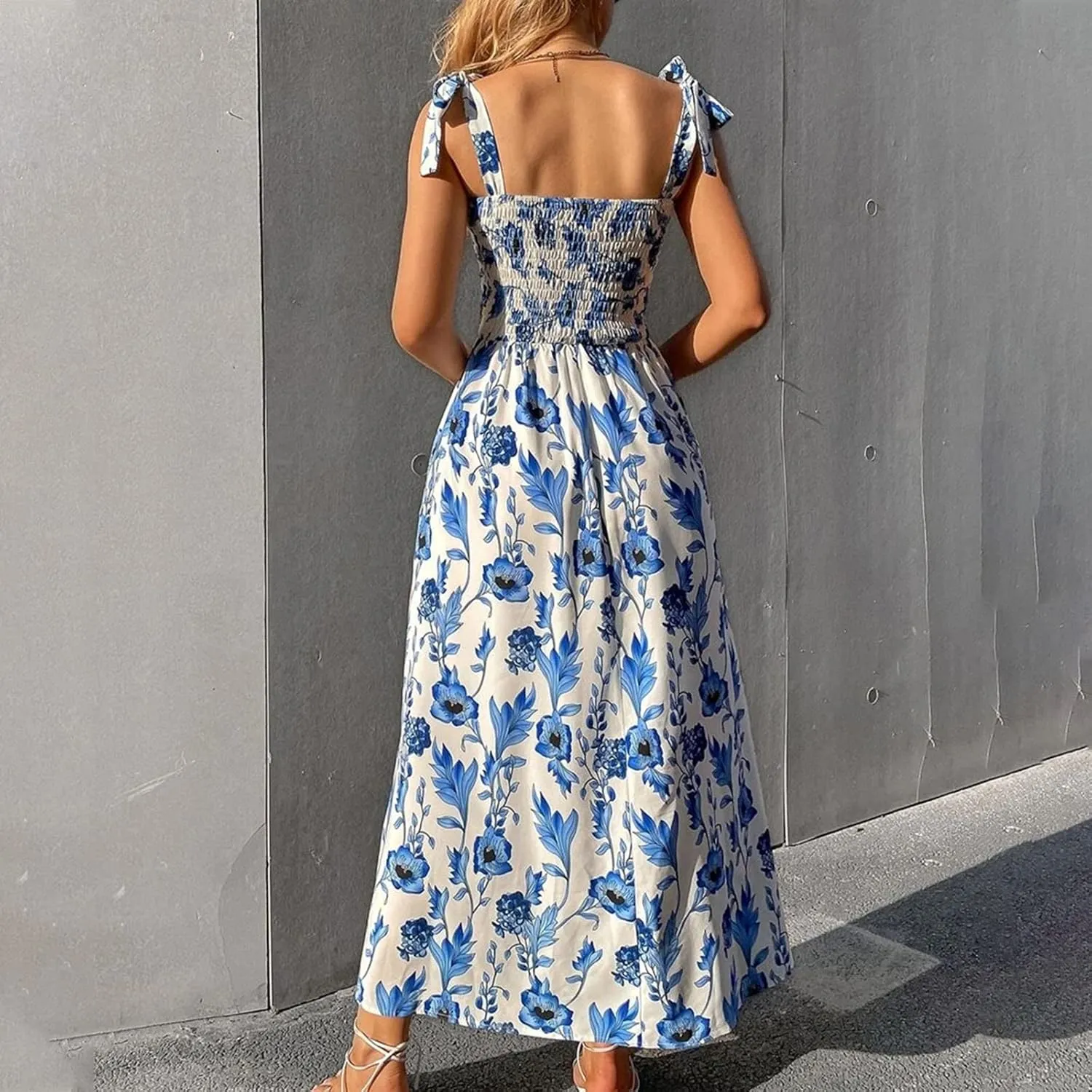 TARIENDY Maxi Dresses for Women 2025 Casual Beach Outfits Sleeveless Vacation Sundress Loose Comfy Summer Long Sundress