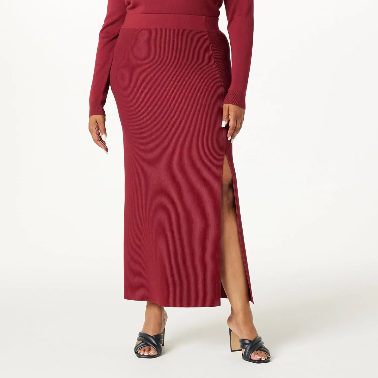 The Drop Women's Tyler Ribbed Sweater Skirt