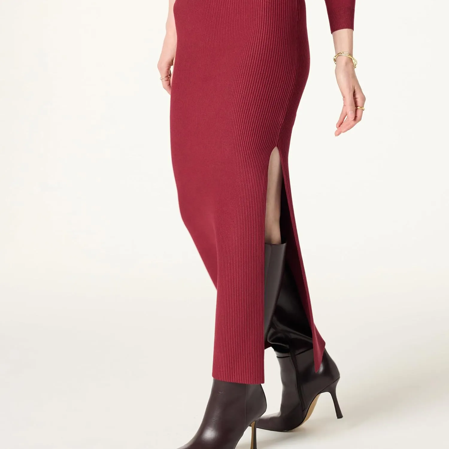 The Drop Women's Tyler Ribbed Sweater Skirt