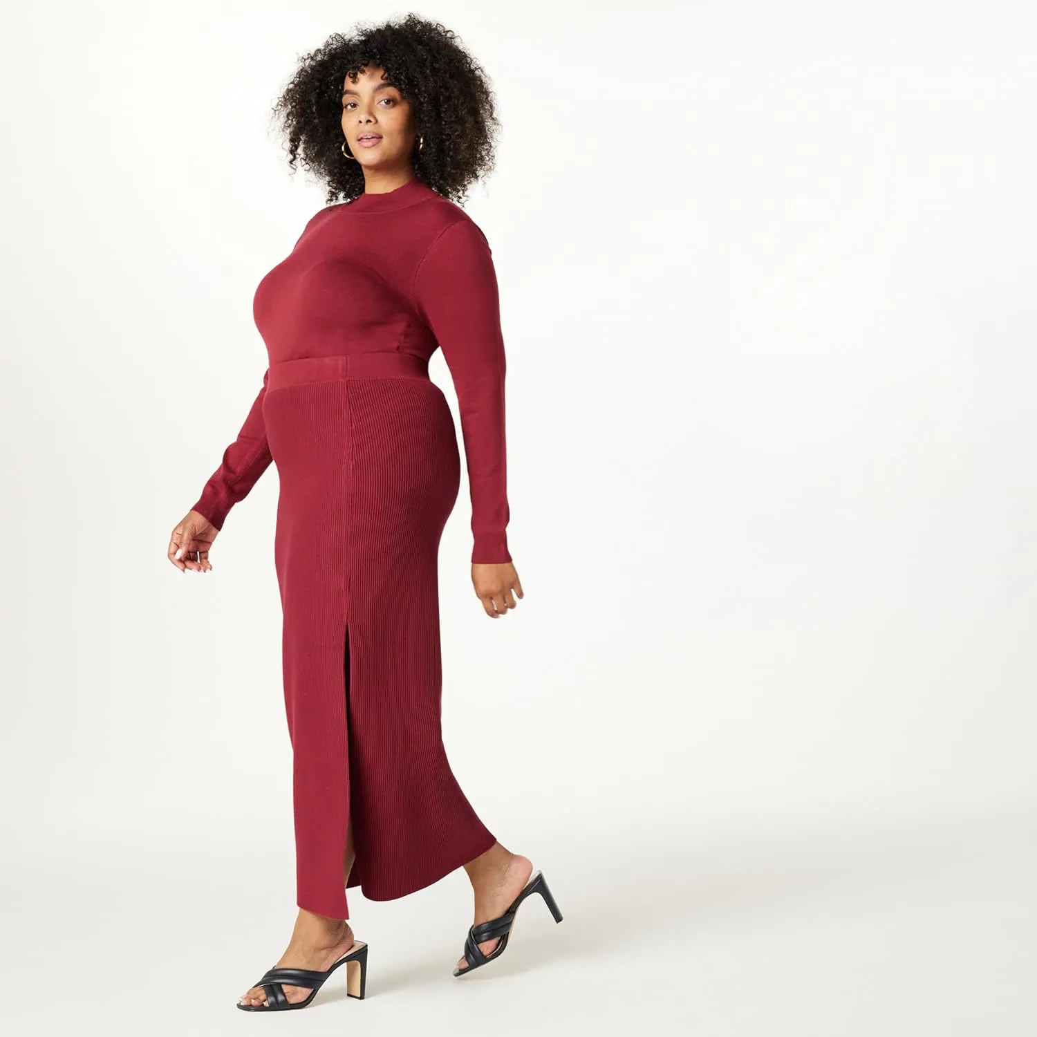 The Drop Women's Tyler Ribbed Sweater Skirt