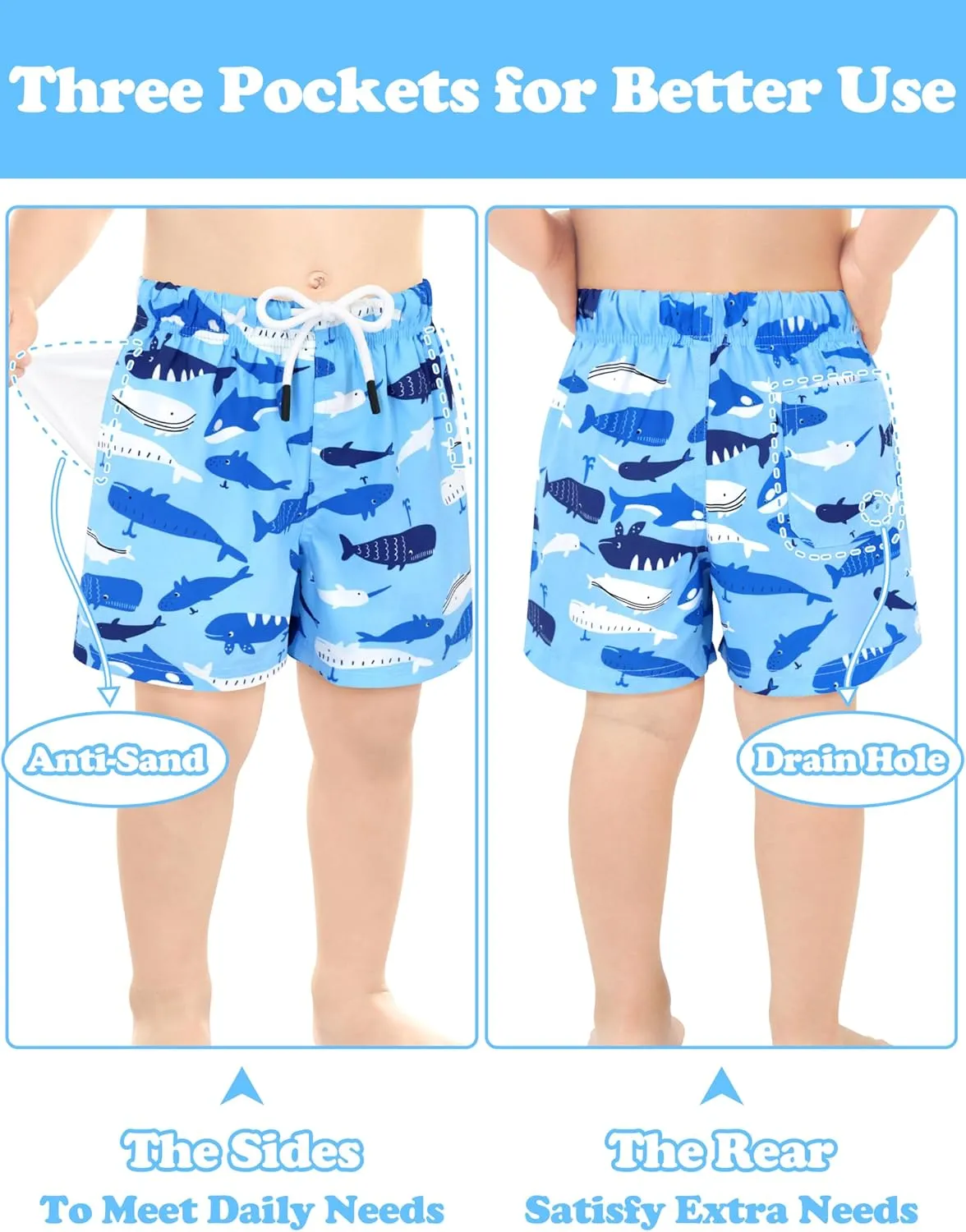 Toddler Swim Trunks Quick Dry Toddler Bathing Suits for Boys Swim Shorts Baby Swimsuit Boys Board Shorts Kids Swimwear