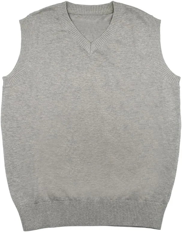 TopTie Men Business Solid Color Plain Sweater Vest, Cotton Fit Casual Pullover