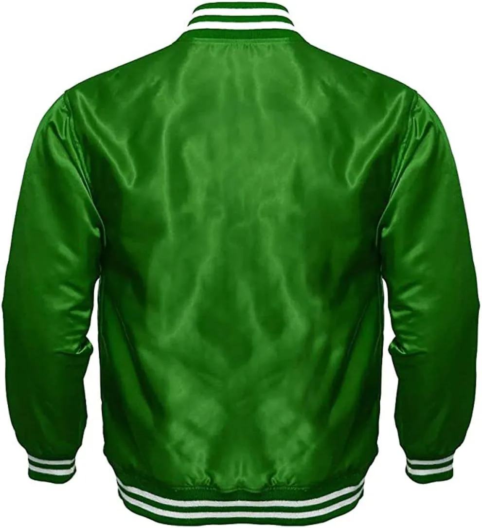 Varsity Jacket Letterman Baseball Jacket Bomber Jacket SATIN Fabric available in 10 Colors options
