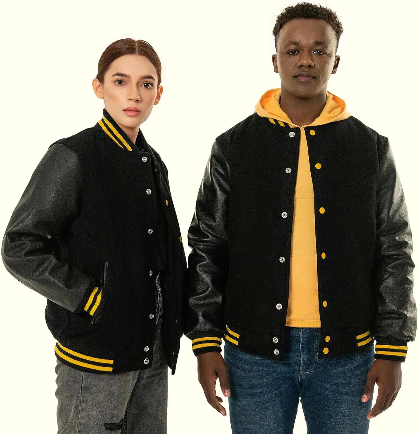 Varsity Jacket Men/Unisex Letterman Jacket | College Baseball High School Bomber Wool/Fleece/Leather Jacket