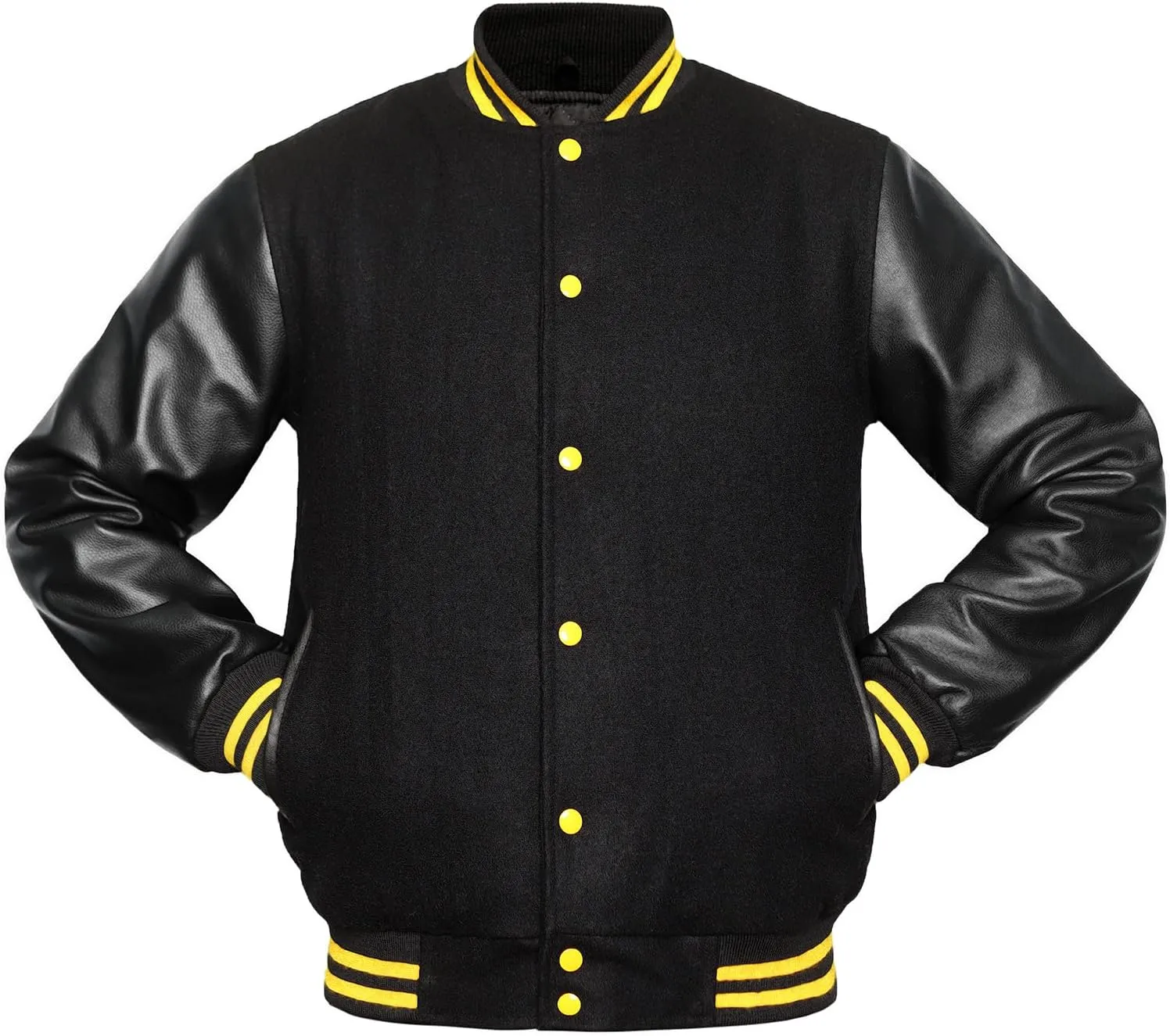 Varsity Jacket Men/Unisex Letterman Jacket | College Baseball High School Bomber Wool/Fleece/Leather Jacket