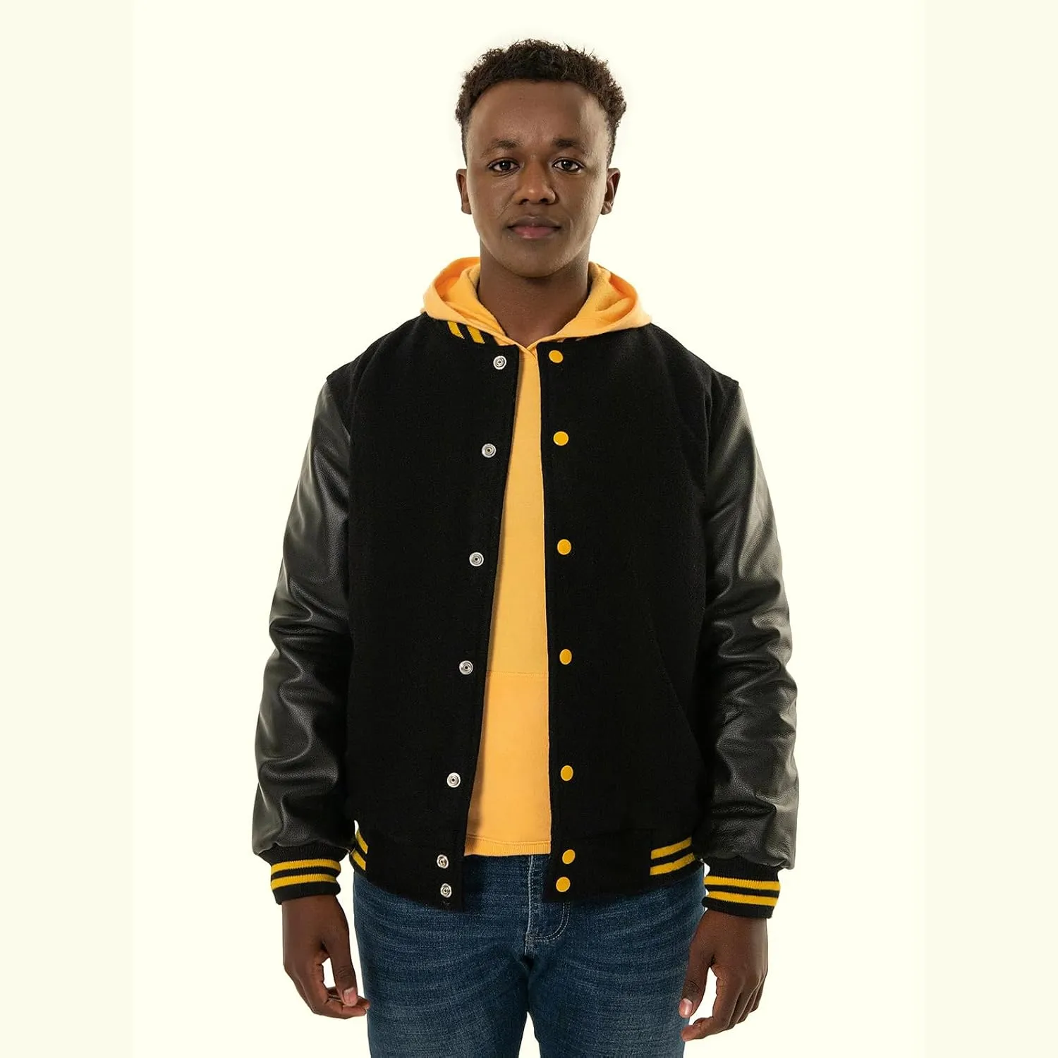 Varsity Jacket Men/Unisex Letterman Jacket | College Baseball High School Bomber Wool/Fleece/Leather Jacket