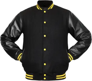 Varsity Jacket Men/Unisex Letterman Jacket | College Baseball High School Bomber Wool/Fleece/Leather Jacket
