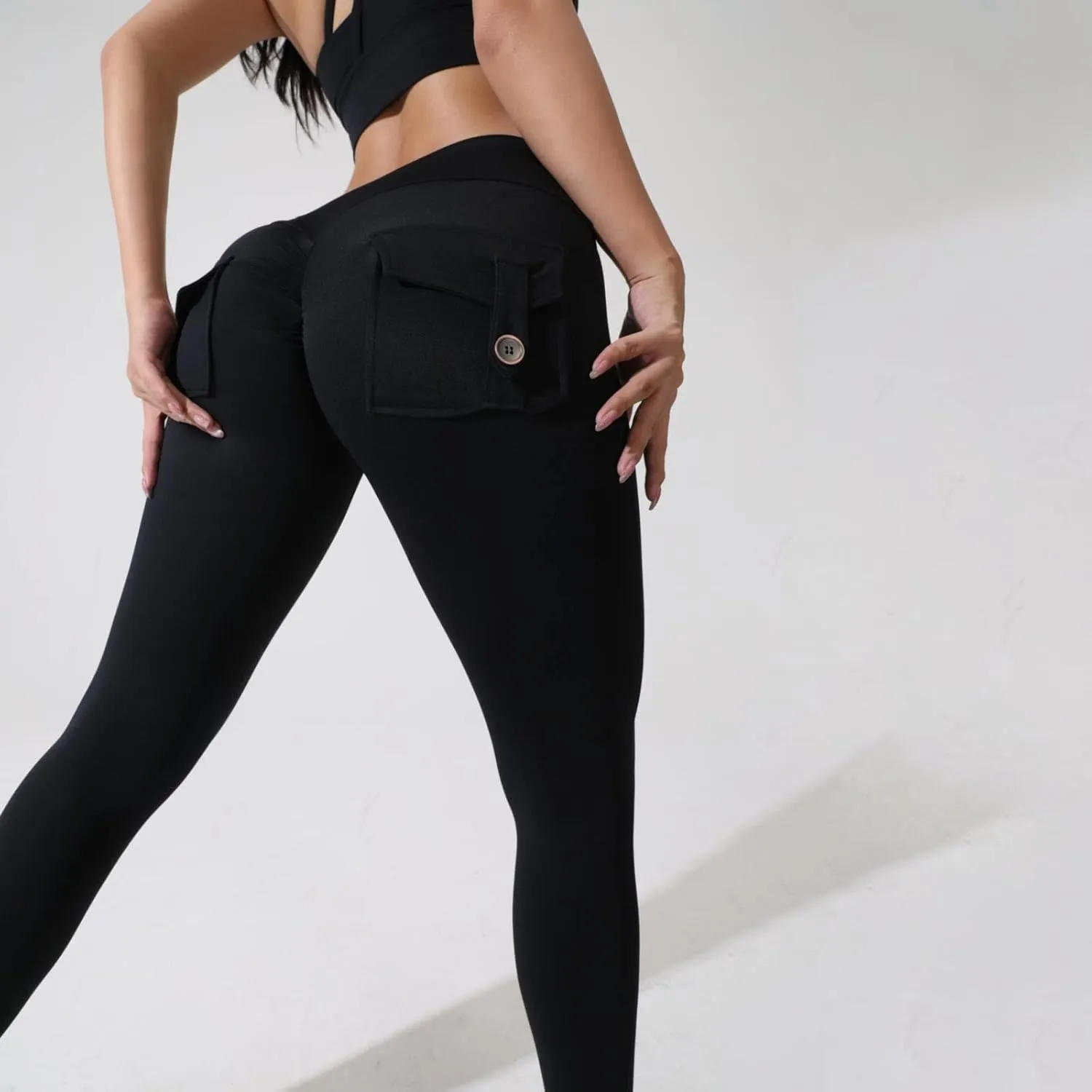 Wide Leg Pants Woman Yoga Fit High Waisted Sweatpants Soft Flare Leggings Athletic Tummy Control Trouser Cargo Pant