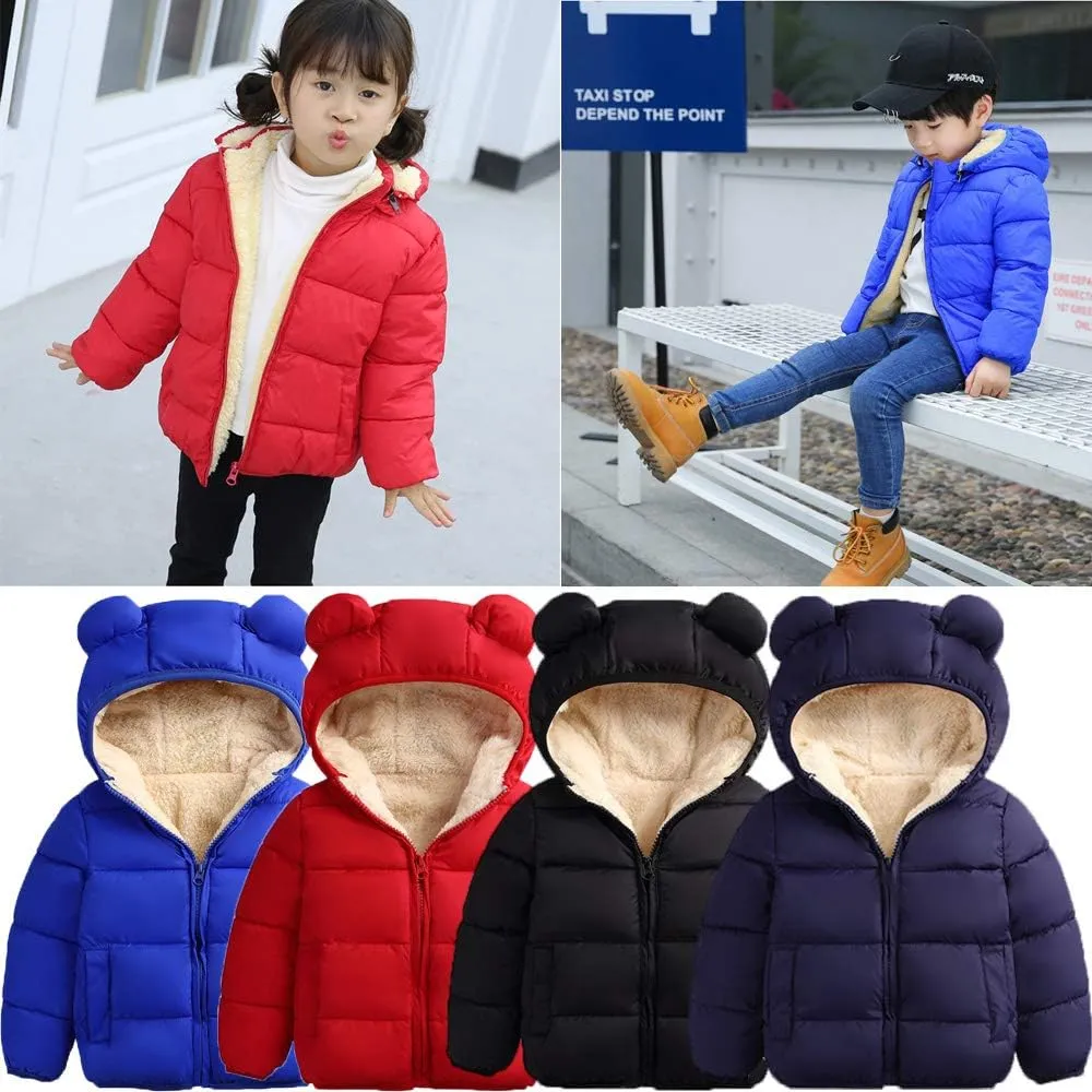 Winter Coats for Toddler Kids Baby Boys Girls Padded Light Puffer Jacket Outerwear Infant Down Jacket with Hoods