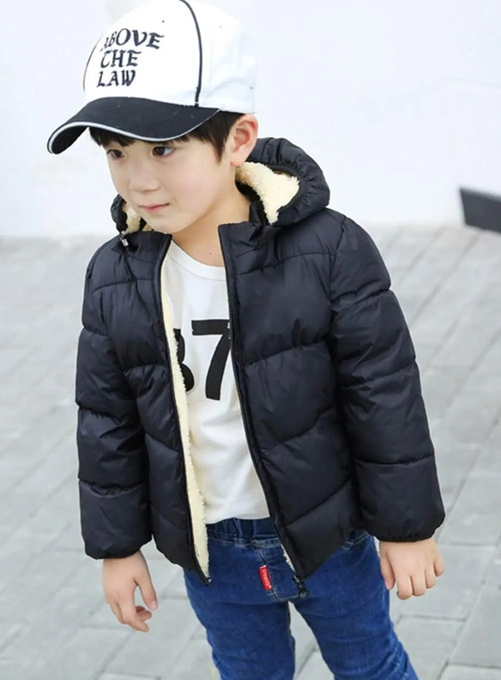 Winter Coats for Toddler Kids Baby Boys Girls Padded Light Puffer Jacket Outerwear Infant Down Jacket with Hoods