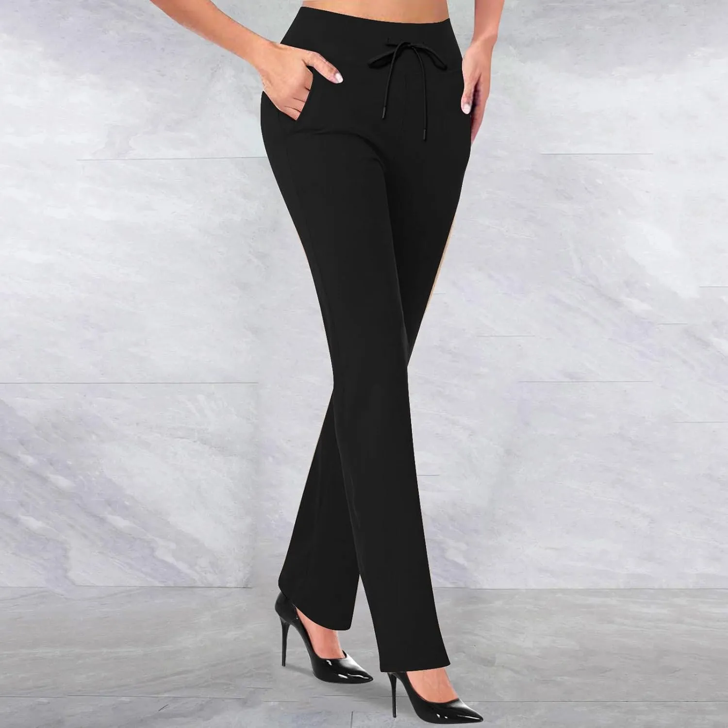 Womans Dress Pants Formal Work Trousers High Waist Slim Fit Casual Yoga Pants Stretchy Skinny Business Office Pant