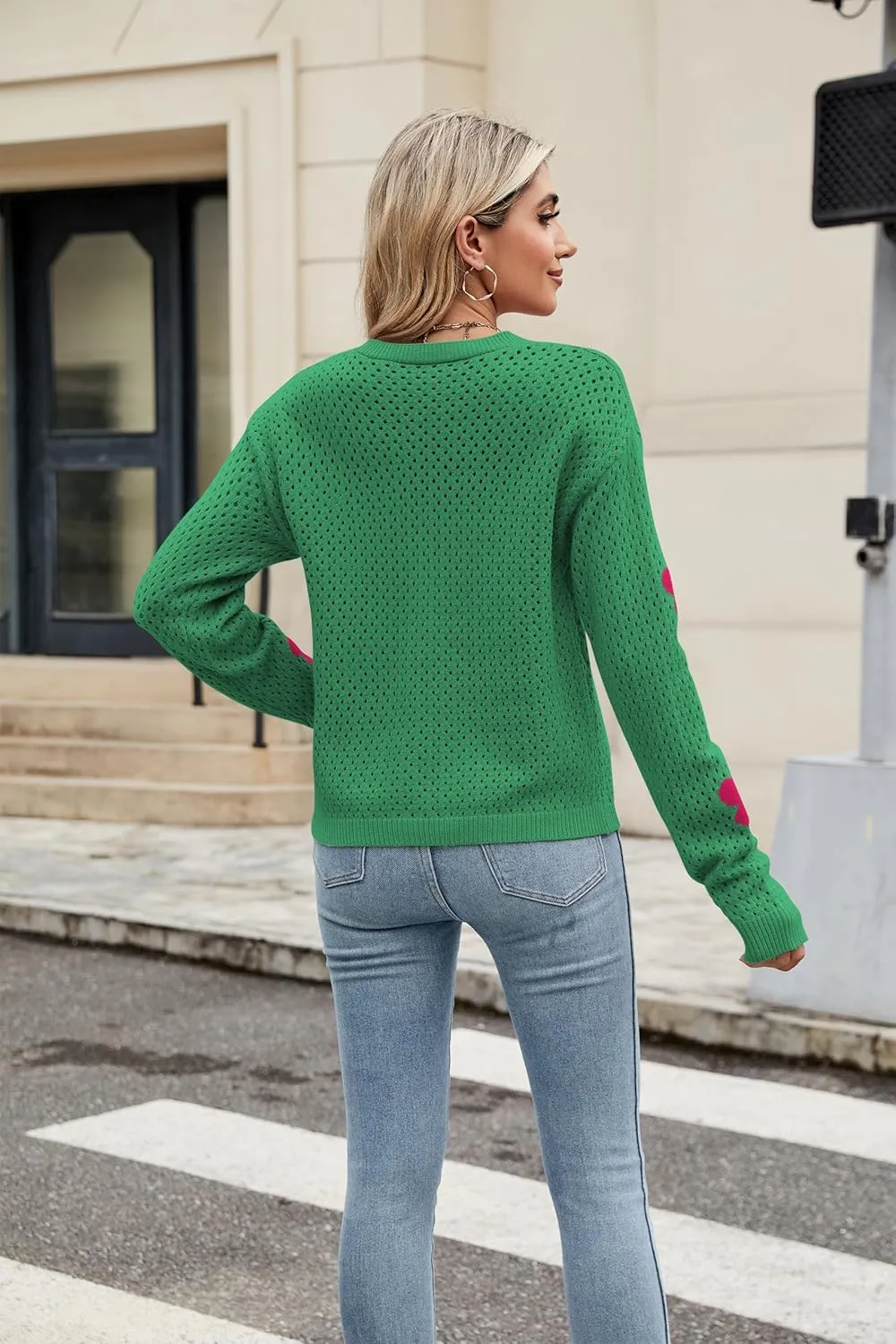 Women Crochet Cropped Cardigan Sweaters Lightweight Button Down V Neck Cardigan Flower Knit Open Front Cute Outfits Fall