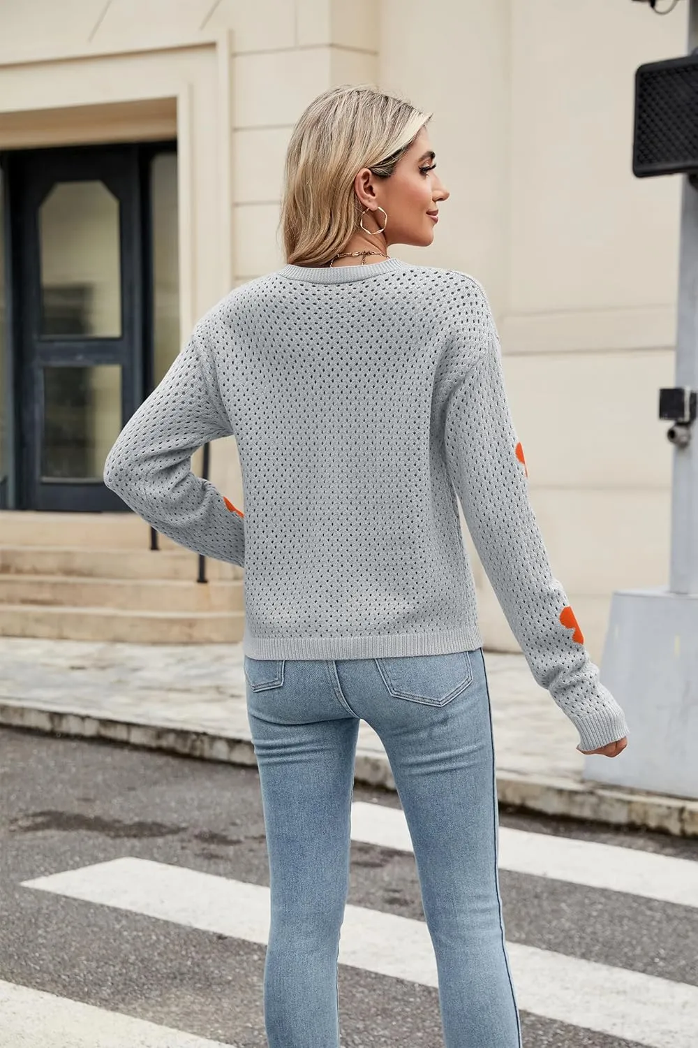 Women Crochet Cropped Cardigan Sweaters Lightweight Button Down V Neck Cardigan Flower Knit Open Front Cute Outfits Fall