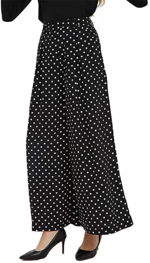 Women High Waist Casual Wide Leg Pants Elegant Work Pants Palazzo Pants Trousers with Pockets Lounge Pants Flowy