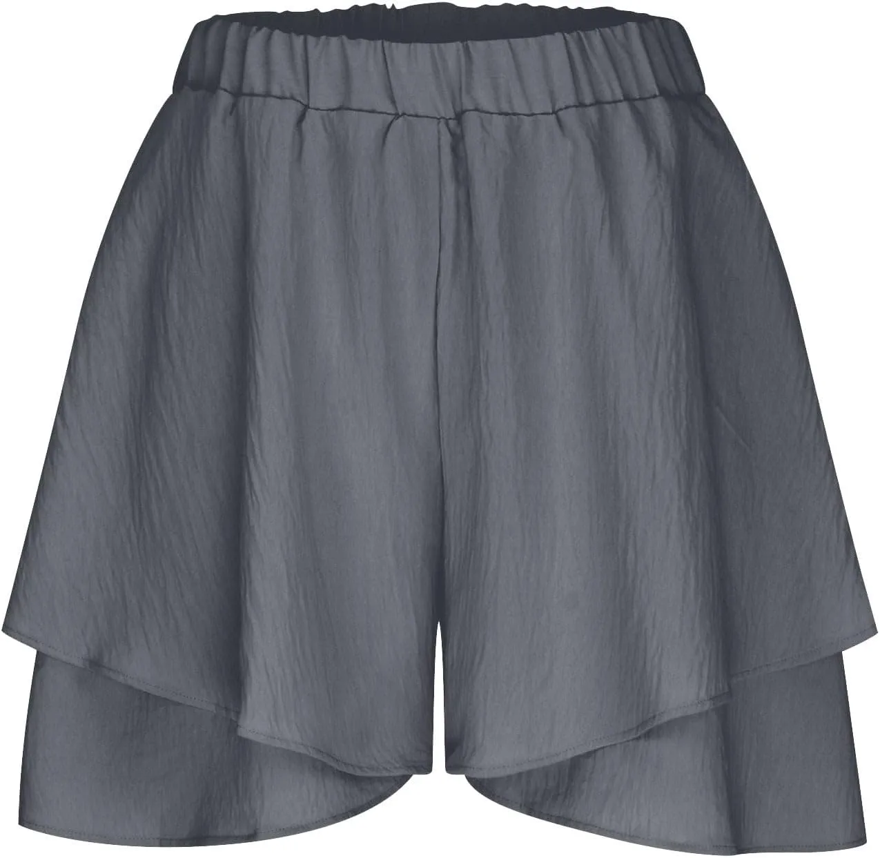 Women High Waist Ruffle Mini Shorts Skirt Flowy Layered Ruffle Hem Flared Short Casual Swing Beach Mini Short Skirt