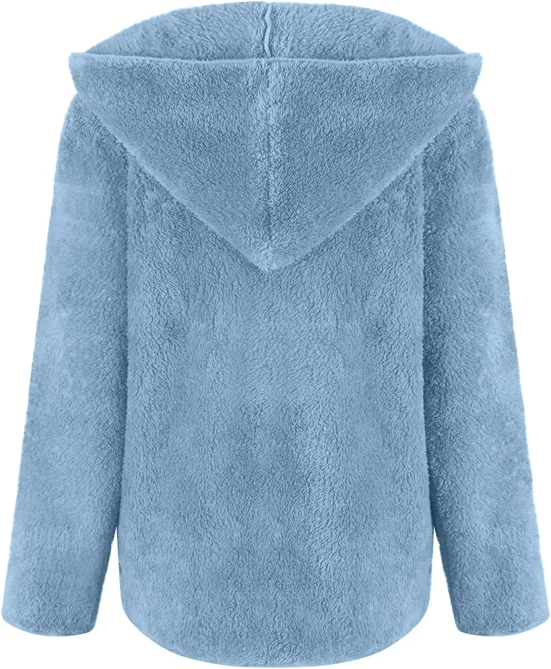 Women Sherpa Jacket Oversized Fleece Jacket Fall Teddy Bear Coat with Pockets Plus Size Open Front Hooded Cardigan