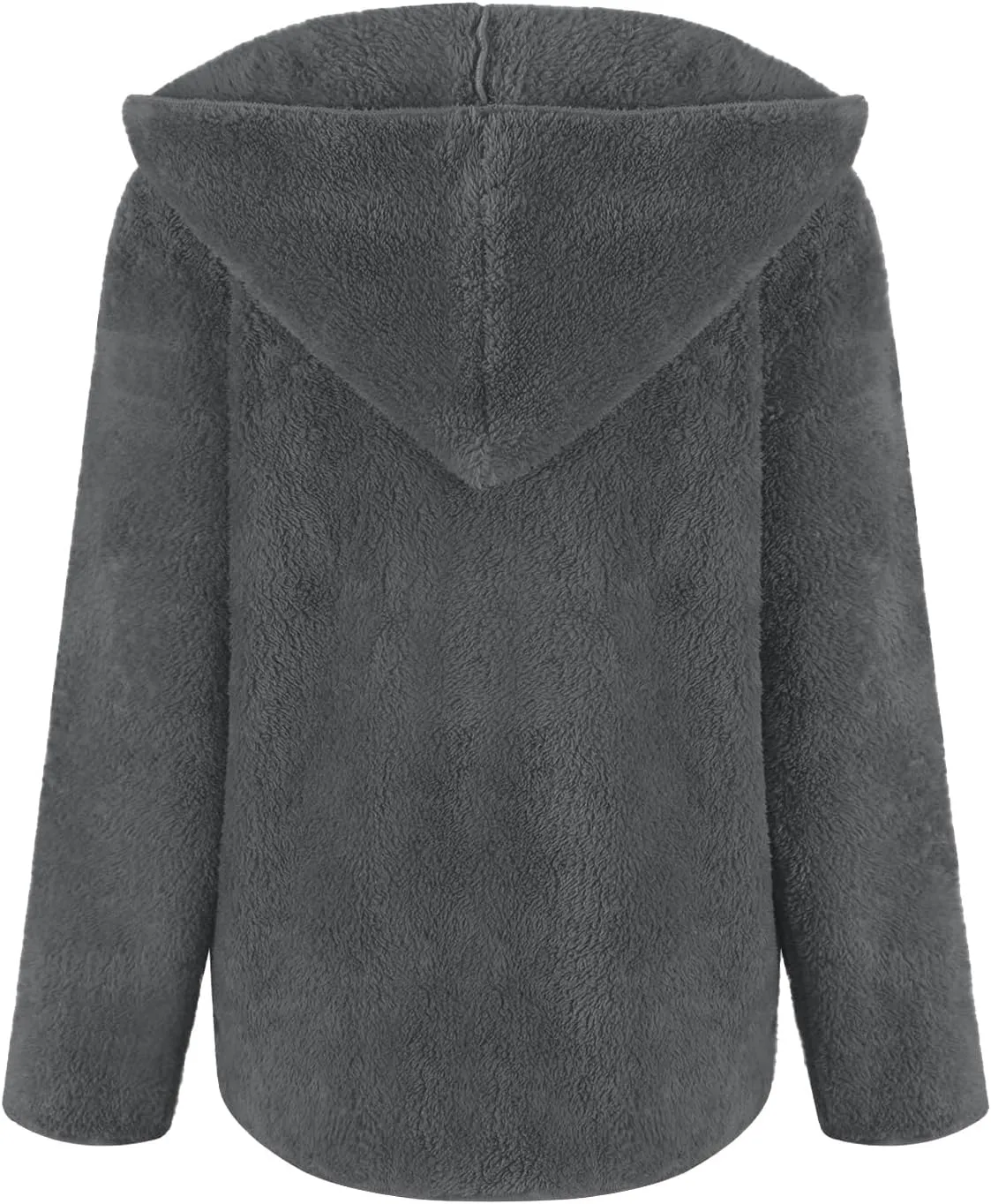 Women Sherpa Jacket Oversized Fleece Jacket Fall Teddy Bear Coat with Pockets Plus Size Open Front Hooded Cardigan