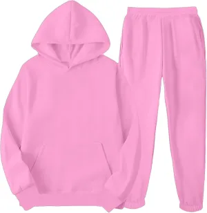 Womens 2 Piece Outfits Sweatsuits Oversized Hoodies Sweatshirt Jogger Sweatpant Tracksuit Sweat Lounge Matching Set