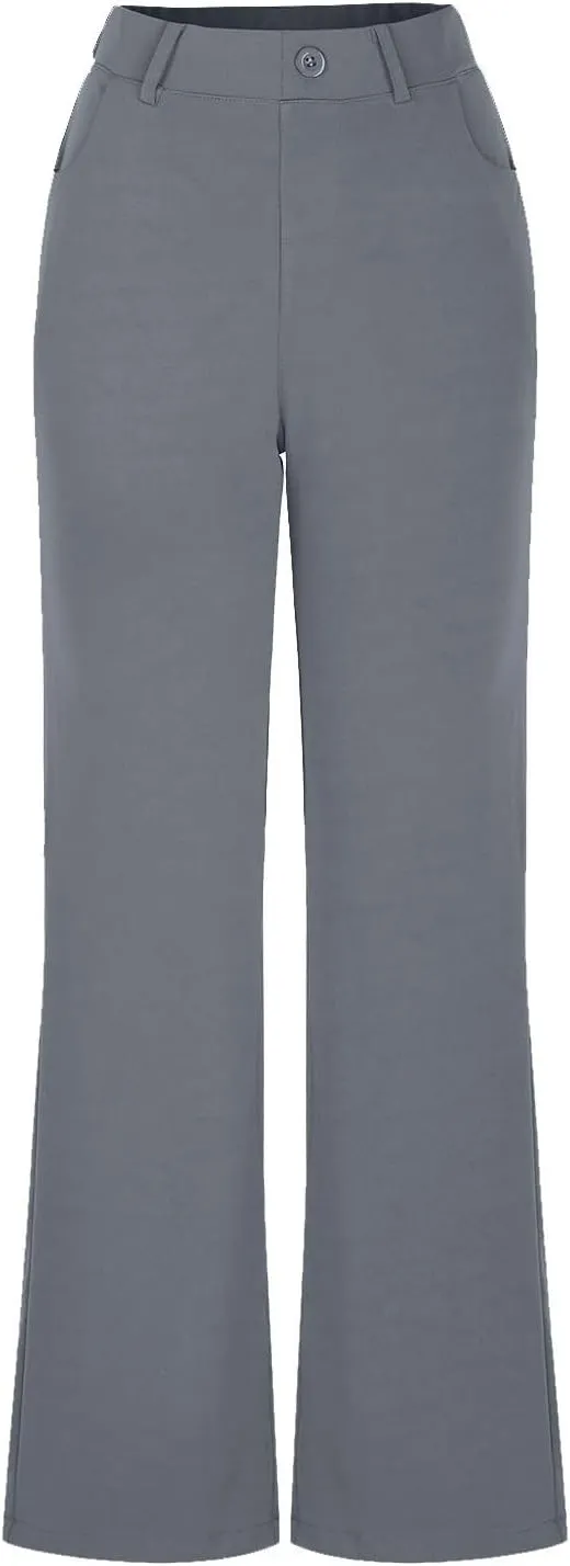 Womens Bootcut Dress Pants Business Casual Work Pants with Pockets High Waist Stretchy Trousers Office Slacks