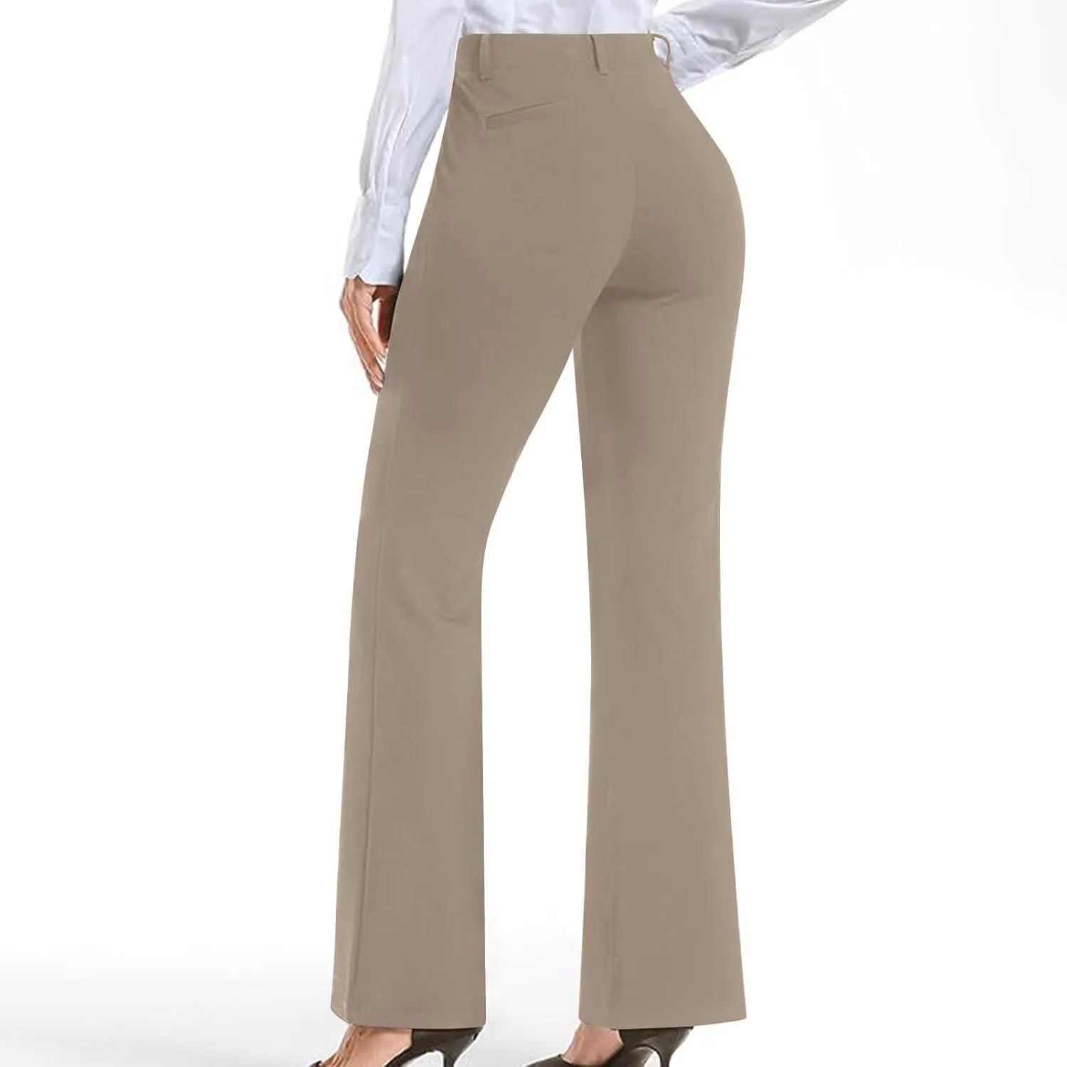 Womens Bootcut Dress Pants Business Casual Work Pants with Pockets High Waist Stretchy Trousers Office Slacks