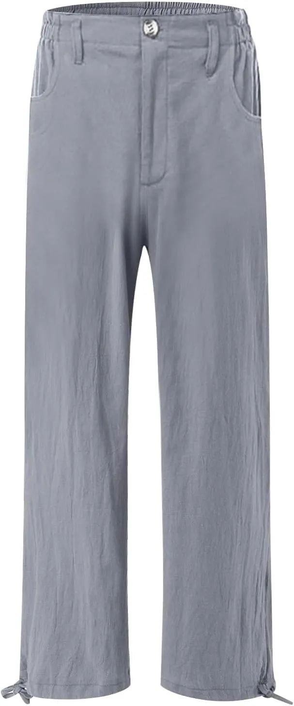 Women's Fall 2024 Pants High Waist Straight Leg Pants Business Casual Button Work Pants Trousers with Pockets