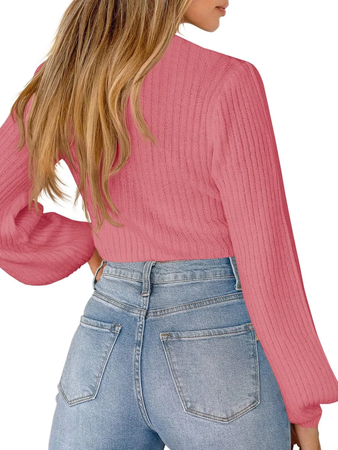 Womens Fall Winter Cropped Sweater Causal Mock Neck Ribbed Knit Pullover Jumper Tops