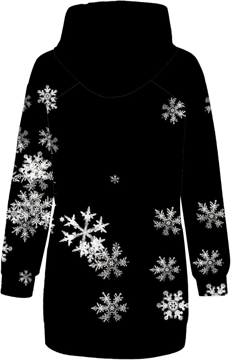 Women's Hoodies Sweatshirt Dresses Fashion Christmas Print Casual Loose Long Sleeve Pullover Jumper Plus Size