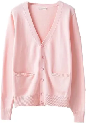 Womens Knitting Cardigan Sweater Japanese School Girl Uniform