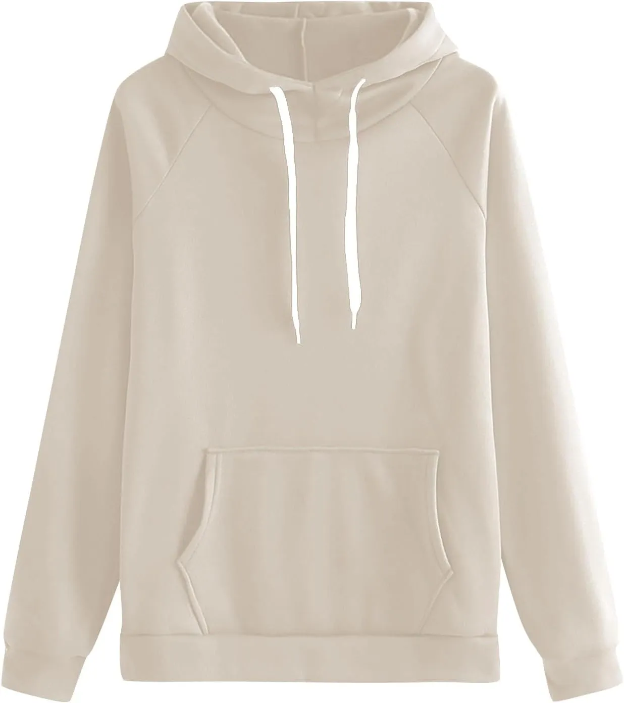 Womens Plain Winter Hoodies Oversized Casual Sweatshirt with Pocket Long Sleeve Hooded Sweater Basic Comfy Pullover