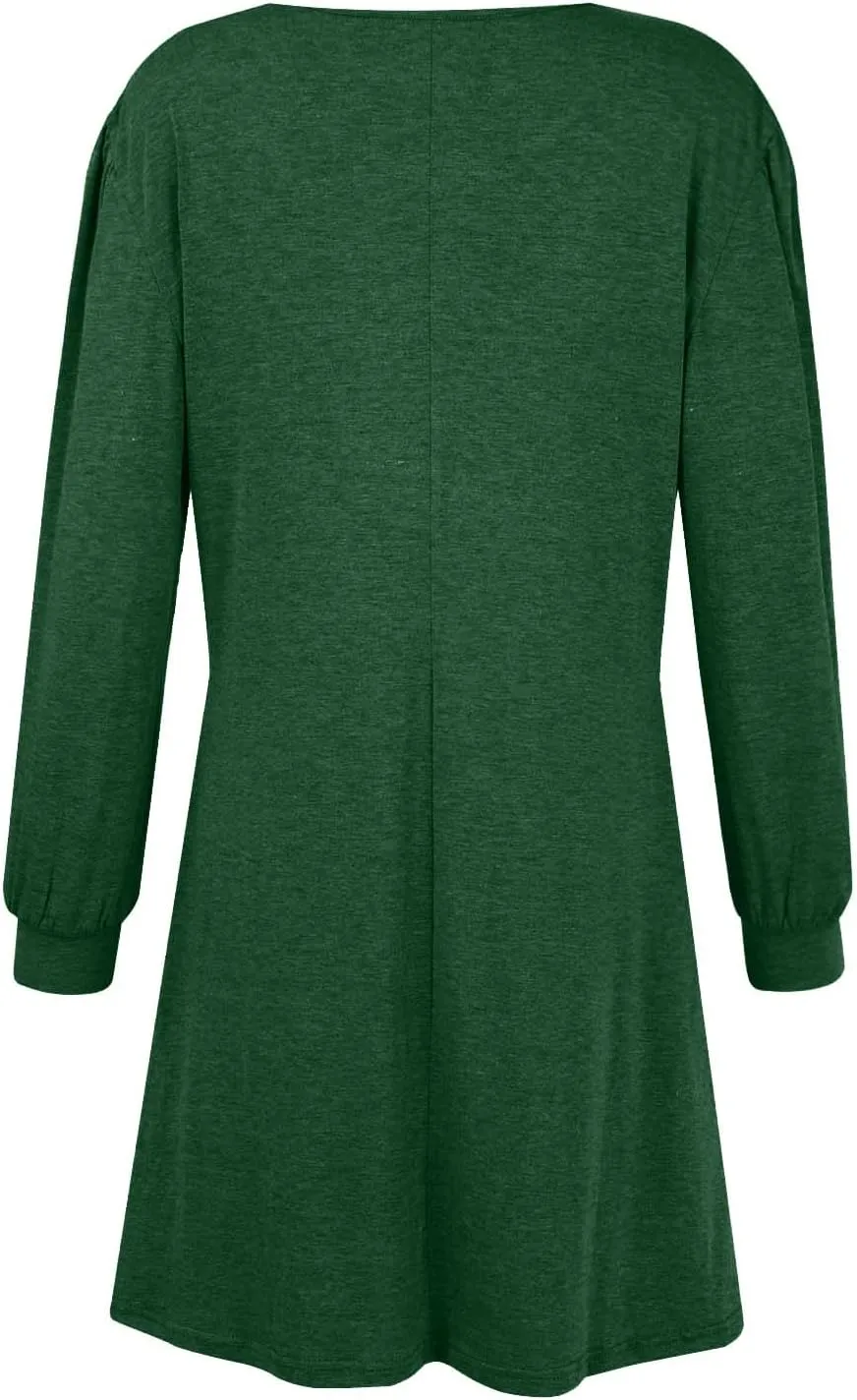 Womens Sweater Dresses 2024 Trendy Crewneck Solid Color Button Long Sleeve Casual Loose Dress Fall Outfits with Pockets