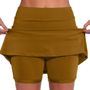 Womens Tennis Skirt with Shorts High Waisted Athletic Golf Shorts Trendy Flowy Workout Golf Skorts Mini Skirts
