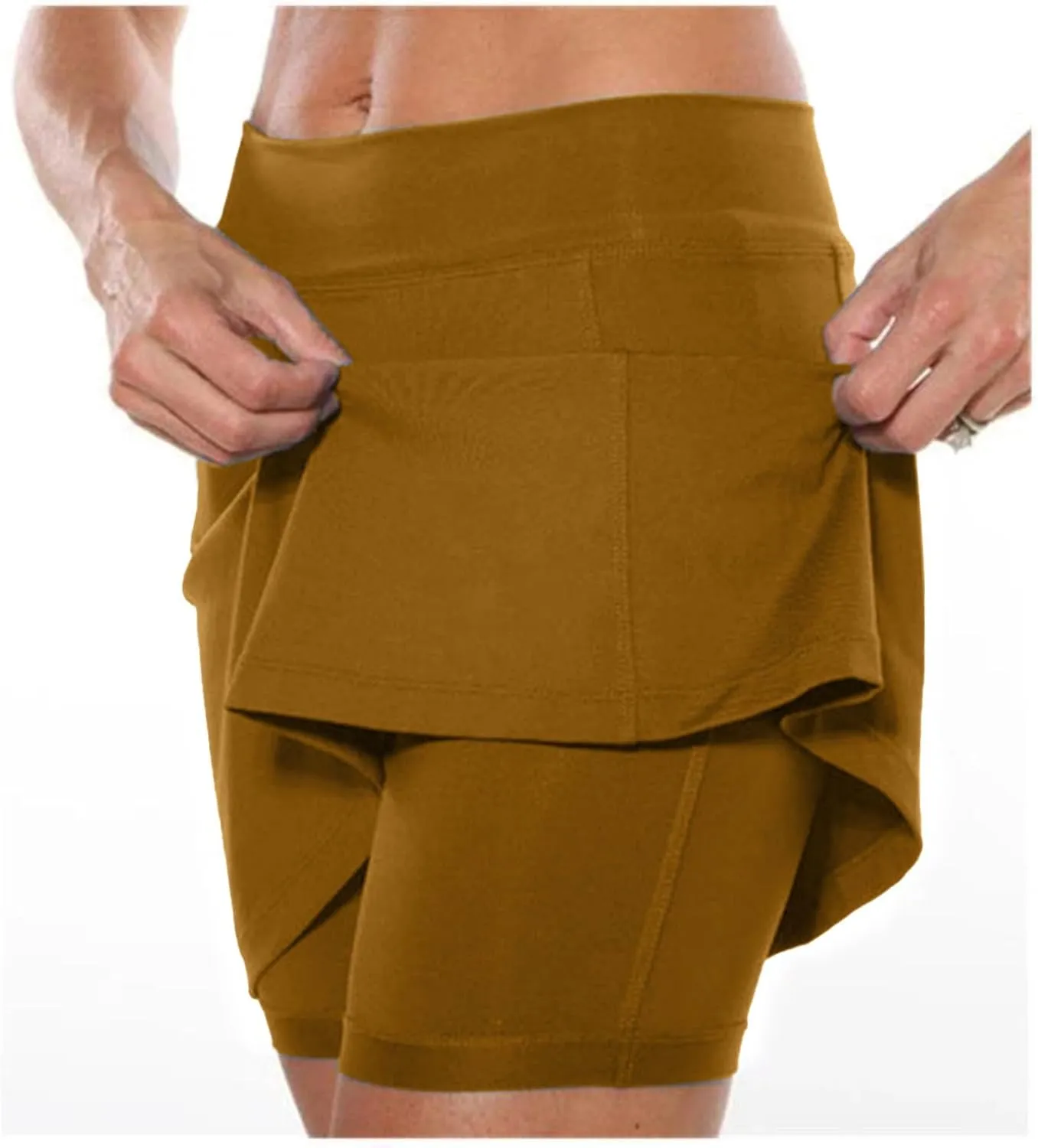 Womens Tennis Skirt with Shorts High Waisted Athletic Golf Shorts Trendy Flowy Workout Golf Skorts Mini Skirts