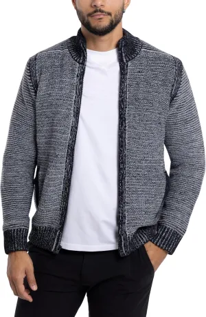 X RAY Mens Zip Up Cardigan Sweater for Men, Full Zip Slim Fit Knit Jacket for Spring (Big and Tall),