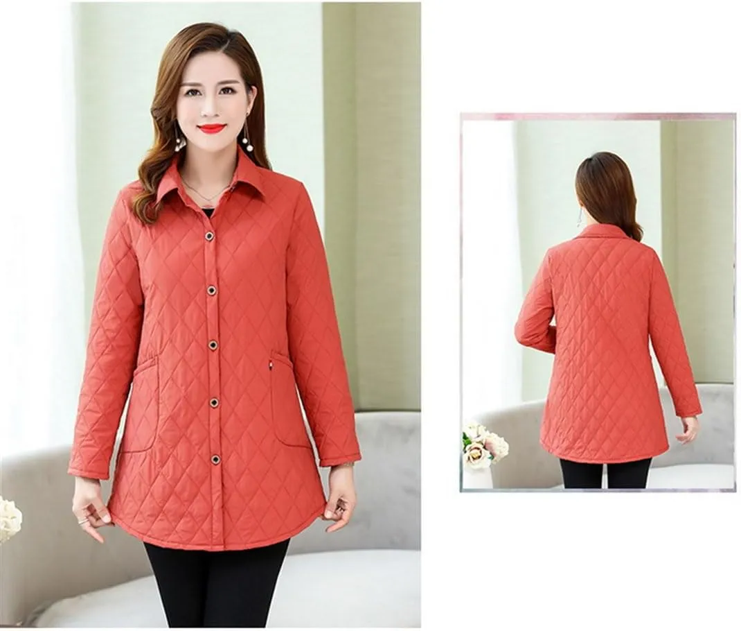 Zadaos Thin Quilted Jacket Autumn Winter Warm Long-Sleeved Jacket Parkas Women Cotton-Padded Cotton Coat