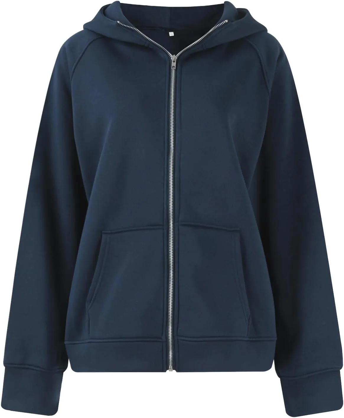 Zip Up Hoodie Women Comfy Warm Fleece Jacket Oversized Sweatshirt Thumb Hole Workout Winter Jackets Coat with Pocket